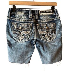 Women's 24 Rock Revival Montara Bootcut/Cut Off Jeans Shorts